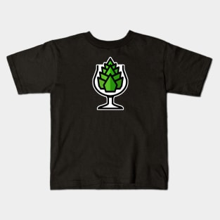 Hops in Tulip Glass Kids T-Shirt